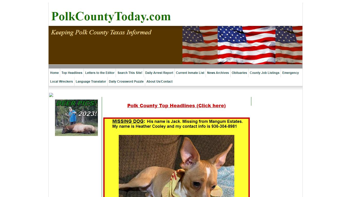 POLK COUNTY JAIL Booked During Period - Media Report - Type 3 With Photo